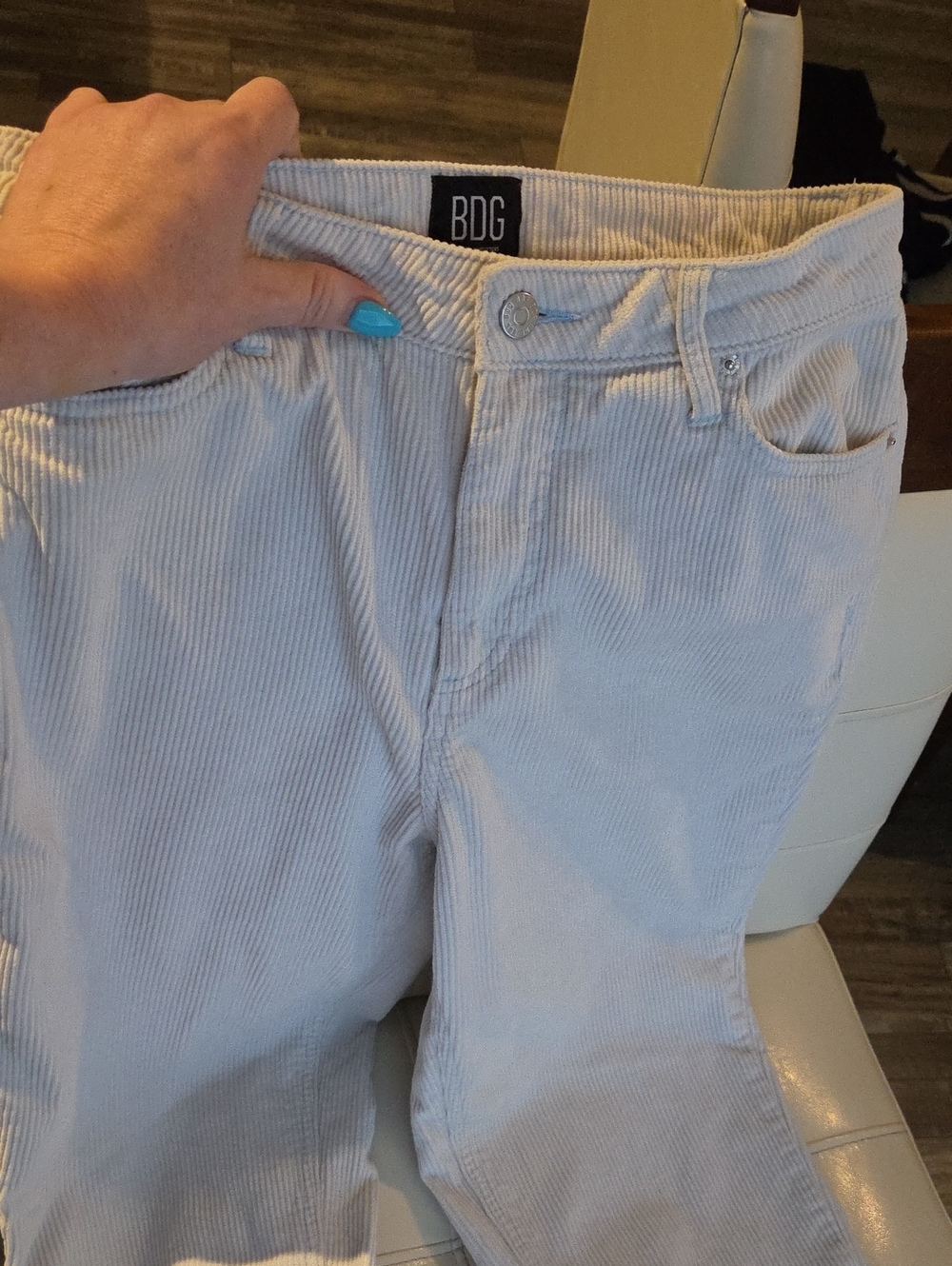 BDG Women's Light Blue Corduroy Straight Jeans